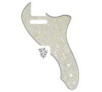 FLEOR 12 agujeros de tornillo TL Thinline Pickguard Re-Issue Style Placa de rayado para TL TE Thinline 69 RI USA original fabricado en EE. UU., 4 capas Age Pearl