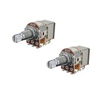 Fleor 2 unids Push Pull Guitarras Potenciómetros de 18 mm Eje dividido B500K Linear Taper Guitarras