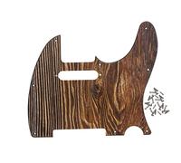 FLEOR 3Ply 8 agujeros TL Guitar Pickguard con tornillos para guitarra estándar moderna FD TL Style, color de madera, material de PVC, impresión de superficie de grano