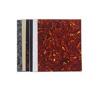 FLEOR 6PCS Color Set Hoja Pickguard en blanco para guitarra acústica, 7.87 x 6.89 pulgadas (20 x 17cm), negro y transparente y blanco perla y negro perla y tortuga roja y concha de tortuga marrón