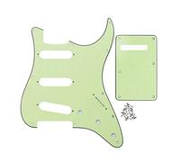 FLEOR 8 agujeros ST Pickguard SSS Style Scratchplate y Tremolo Cavity Cover y tornillo de montaje para guitarra ST Vintage, 3 capas verde menta