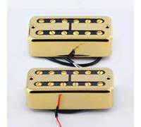 FLEOR Alnico 2 - Juego de pastilla humbucker para guitarra eléctrica, cuello 3-4K + puente 4-5K, color dorado