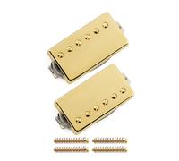 FLEOR Alnico 5 Alnico V - Pastilla humbucker para guitarra eléctrica Cuello 50 mm Base de latón 4 cables para guitarra estilo LP