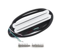 FLEOR Alnico 5 Hot Rail Humbucker Pastilla de tamaño de bobina única 6-7K Humbucker White Fit Strat Squier Tele Guitarra