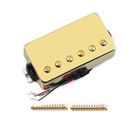 FLEOR Alnico 5 - Pastilla Humbucker para guitarra, 4 cables, 14-15 K, pastilla de puente dorado, pieza de guitarra LP