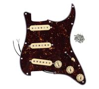 FLEOR Alnico - Golpeador precableado para guitarra eléctrica, 3 pastillas de bobina única, color marrón