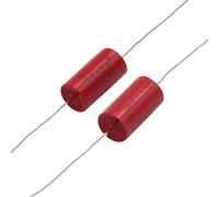 FLEOR Condensadores de tono MKP naranja 223J .0022uF 400V estilo axial metalizado de polipropileno para bajo o guitarra, paquete de 2