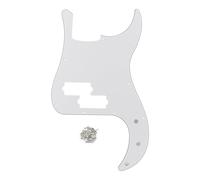 FLEOR Golpeador de bajo de precisión estándar de estilo moderno de 13 orificios sin muesca de varilla de armadura para modelo de bajo P de 4 cuerdas, blanco