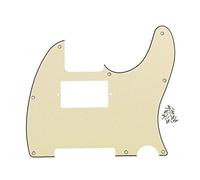 FLEOR Golpeador Humbucking TL de 8 agujeros para guitarra de estilo moderno TL TE estándar estadounidense/mexicano, tornillos de montaje incluidos, 3 capas de color crema