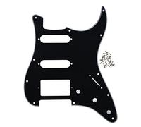 FLEOR Golpeador SSH de 11 agujeros para guitarra con tornillos de montaje para guitarra ST estándar FD de Estados Unidos/México, color negro, 3 capas