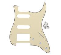 FLEOR Golpeador SSH de 11 agujeros para guitarra con tornillos de montaje para guitarra ST estándar FD de Estados Unidos/México, color crema, 3 capas