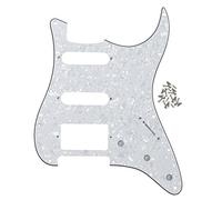 FLEOR Golpeador SSH de 11 agujeros para guitarra con tornillos de montaje para guitarra ST estándar FD de Estados Unidos/México, perla blanca de 4 capas