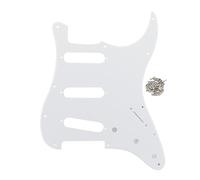 FLEOR Golpeador SSS de 11 agujeros estilo ST para guitarra, con juego de tornillos, 1 capa, color blanco