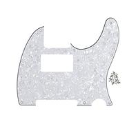 FLEOR Golpeador TL Humbucking de 8 agujeros para guitarra estándar TL TE de estilo moderno estadounidense/mexicano, tornillos de montaje incluidos, 4 capas de perla blanca