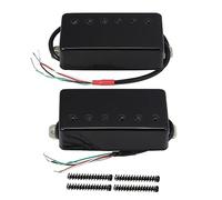 FLEOR Humbucker - Imán de cerámica de doble bobina para pastillas de cuello y puente compatible con guitarra eléctrica estilo LP para piezas de guitarra, color negro