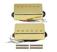 FLEOR Humbucker - Imán de cerámica de doble bobina para pastillas de cuello y puente compatible con guitarra eléctrica estilo LP para piezas de guitarra, repuesto dorado