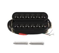 FLEOR Imán de cerámica 12 piezas ajustables hexagonales de alto rendimiento Humbucker cuello pastilla 7-8K para guitarra eléctrica, color negro