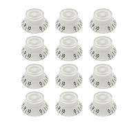 FLEOR Juego de 12 pomos de control de velocidad de tono de volumen para accesorios LP y SG, color blanco