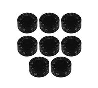 FLEOR Juego de 8 pomos de velocidad de guitarra para Gibson LPs y SG, negro con letra blanca