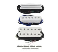 FLEOR Juego de pastillas de cerámica SSH Humbucker y Hot Rail de bobina única Humbucker para guitarra eléctrica, color blanco
