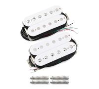 FLEOR - Juego de pastillas Humbucker de doble bobina Alnico 5 para cuello y puente de guitarra, blanco