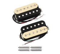 FLEOR - Juego de pastillas Humbucker de doble bobina Alnico 5 para cuello y puente de guitarra, cebra