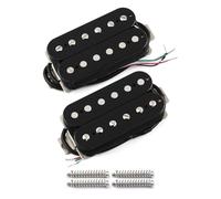 FLEOR - Juego de pastillas Humbucker de doble bobina Alnico 5 para cuello y puente de guitarra, negro