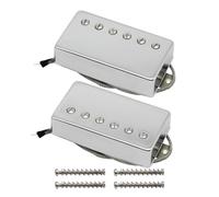 FLEOR Juego de pastillas Humbucker para guitarra Alnico5 Pastillas cromadas para puente y mástil Compatible con estilo LP Parte de guitarra