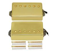 FLEOR Juego de pastillas Humbucker para guitarra Alnico5 Pastillas doradas para puente y mástil Compatible con estilo LP Parte de guitarra