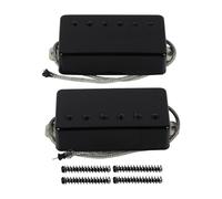 FLEOR Juego de pastillas Humbucker para guitarra Alnico5, pastillas para puente y mástil, compatibles con piezas de guitarra estilo LP, color negro