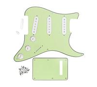 FLEOR Juego de placas para arañazos de 8 agujeros con placa trasera de 50 mm y 52 mm (2 piezas)), tapas de pastilla de 2T1 V de control para ST, verde menta