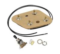 FLEOR Kit de arnés de cableado precableado 2T2V con interruptor de palanca de 4 orificios y 3 vías potenciómetros de 500K para guitarra LP