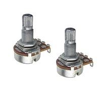 FLEOR Mini potenciómetro A500K, 18mm, eje dividido largo, Audio, cónico, bayoneta, montado, bajo eléctrico, ollas para guitarra, paquete de 2