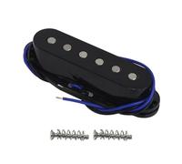 FLEOR Pastilla Alnico 5 Pastilla de bobina simple Poste plano de intermedia para guitarra para guitarra eléctrica ST SQ, negro