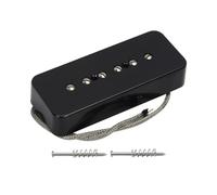 FLEOR Pastilla de cuello de guitarra eléctrica Pastilla de bobina simple Negro P90 Pastillas de barra de jabón - Alnico 5