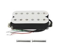 FLEOR Pastilla de guitarra eléctrica Pastillas Humbucker de doble bobina Pastilla de puente de cerámica de 52 mm - Blanca