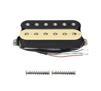 FLEOR Pastilla de guitarra eléctrica Pastillas Humbucker de doble bobina Pastilla de puente de cerámica de 52 mm - (negro + crema)