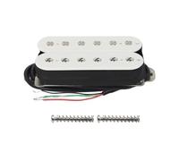 FLEOR Pastilla Humbucker Alnico 2 Humbucker de puente de pastilla de guitarra eléctrica 8-9K, blanco