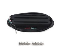 FLEOR Pastilla Humbucker de doble riel caliente Humbucker de tamaño de bobina única (12-13 K), color negro, ajuste completo para guitarra eléctrica Fender Strat Squier Tele