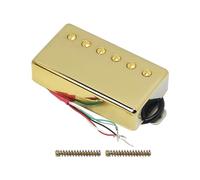 FLEOR Pastilla Humbucker para guitarra Alnico 5, 4 cables, pastilla para cuello 7-8K, compatible con pieza de guitarra LP, dorada