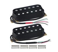 FLEOR Pastillas Humbucker para guitarra eléctrica, de cerámica, doble bobina, puente, pastilla y mástil, color negro