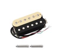 FLEOR Pastillas Humbucker para guitarra eléctrica Neck Alnico 5 Pickup (crema + negro)