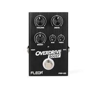 FLEOR Pedal Overdrive con impulso, efectos dinámicos cálidos de overdrive, pedal de guitarra True Bypass para guitarra eléctrica y bajo