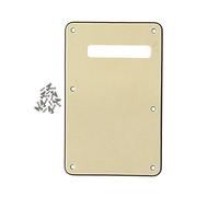 FLEOR Placa trasera para guitarra, para zurdos, trémolo, compatible con Fender Mexicano/American Standard Stratocaster, estilo moderno, 3 capas, color crema