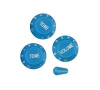 FLEOR ST 2T1V Perillas de control de volumen de tono de guitarra y punta de interruptor de palanca de 5 vías para partes de guitarra eléctrica, azul cielo