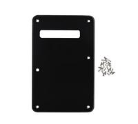 FLEOR Stripe Backplate Guitarra Tremolo Cavity Cover con tornillos de montaje para American Modern Standard ST Piezas de guitarra eléctrica, 1 capa negro