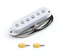 FLEOR Vintage Alnico 5 - Pastilla de cuello de bobina única SSS para guitarra eléctrica ST, color blanco