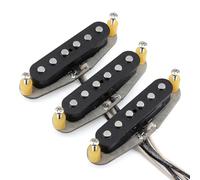 FLEOR Vintage Alnico 5 Pastillas SSS de bobina única para guitarra eléctrica ST, color negro