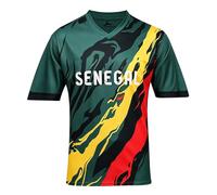 Flepzix 2026 Copa de Fútbol Camisetas Aficionados 48 Equipos Nacionales Deporte Casual Cheer On Bandera Nacional Impresión Playera Hombre Mujer Transpirable Decado Rápido T Shirt Jersey Senegal S
