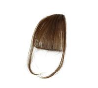 Flequillo Clip De Cabello Flequillo De Cabello Humano Real Flequillo Natural Clip De Cabello En Flequillo Flequillo Con Patillas Postizo Para Mujer Clip En Air Bang 4.5in Clip En Flequillo(Color:Bru